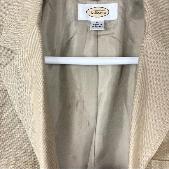 Talbots Irish Linen Beige Blazer - Picture 5 of 13